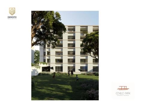 Apartamento T2 Novo com Varanda e Garagem em condomínio reservado, Junto ao Parque do Covelo!