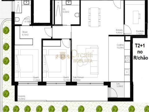 Appartement 2 chambres + 1 Nouveau avec piscine et jardin privé, Vizela