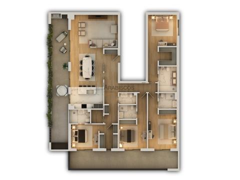 Appartamento T4 - In costruzione - Piscina - 2 posti auto - Barbecue - Portimão - Algarve