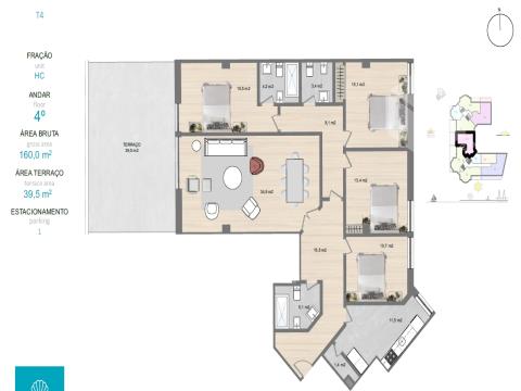Apartamiento 4 habitaciones