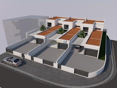 Grundstück für den Bau von drei Doppelhaushälften V3 in moderner Architektur
